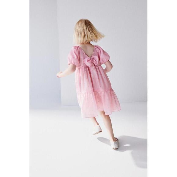 TIED POLKA DOT DRESS - Picture 4 of 4